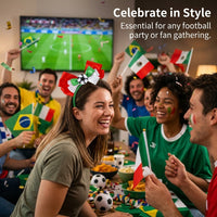 Football Headband with Bow for Party, Sports Themed Decoration, Butterfly Soccer Stadium Cheering Celebration