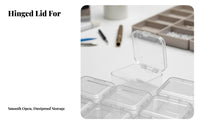 Compartment Organizer Secure Lids Clear Plastic Design for Hardware