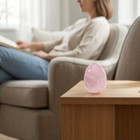 Polished Stone Egg Glossy Egg-Shaped Stone Smooth Ornament for Collectors, Aquarium, Tabletop, Desk