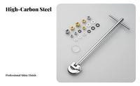 T-Handle Basin Wrench 180° Rotating Head Adjustable Sink Wrench Adjustable Tap Nut Spanner Non-Slip Serrated Jaw for Plumbers