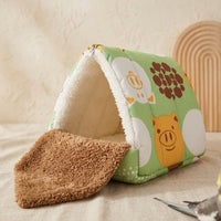 Winter Bird Hammock and Bird Warmer, Fleece Parrot Nest for Small Parakeets, Removable Bedding Nest with Two Entries and Hanging Clips