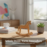 Wooden Rocking Horse Handcrafted Nordic Design Rocking Horse Handmade for Art Enthusiasts, Home Embellishers, Desktop, Living Room, Table Centerpiece