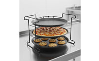 Hot Pot Side Dish Stand Space-Saving Pizza Tray Holder Pizza Pan Stand Versatile Foldable Ingredient Tray Rack Sturdy