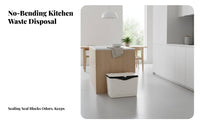 Kitchen Trash Can with Shelves Sliding Lid Rolling Storage Cart with Trash Bin Mobile Garbage Can Trolley High Capacity
