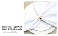 Easter Bunny Napkin Holder Elegant Design Easter Napkin Holder Decorative Festive Table Decoration for Party Hosts, Home Stylists, Banquets
