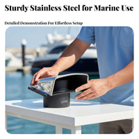 Stainless Steel Boat Cowl Vent Intake Exhaust Cowl Ventilation Unit Boat Clamshell Ventilation Unit Waterproof for RVs