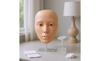 Silicone Makeup Practice Face Panel Flat Makeup Training Face Panel Beauty Tool Skin-Toned Easy to Clean