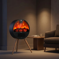 Modern Heater with Flame Display Decorative Electric Fireplace Cozy Fireplace Heater Portable for Bedroom