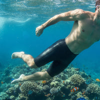 2mm Neoprene Shorts Glossy Neoprene Swim Shorts Thermal Waterwear Warm for Surfers, Pool Training