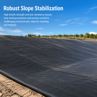 Black HDPE Composite Waterproofing Membrane, Non-Woven Pond Liner for Landscaping, Impermeable Geotextile Drainage Fabric