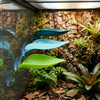3 Pcs Crested Gecko Tank Accessories, Suction Cup Leaf for Leopard Gecko Tank Accessories, Large Realistic Resting Habitat Decor, 7.5cm
