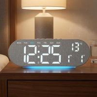 Multifunction Desk Clock Illuminated Base Tabletop Gadget Nightlight