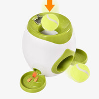 Intelligence Development Dog Treat Dispenser with Tennis Balls Exercise Interactive Dog Toy with Scoop Long-Lasting Fetch Toy No Batteries for Dogs