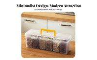 Japanese & design 6-Compartment seasoning Box particleresistant Multi-Compartment Condiment container Compartmentalized Design Seasoning Container particleresistant Lids for Home Cooks, Chefs, Foodies, Countertop, Dining Table, Cabinet, Restaurant