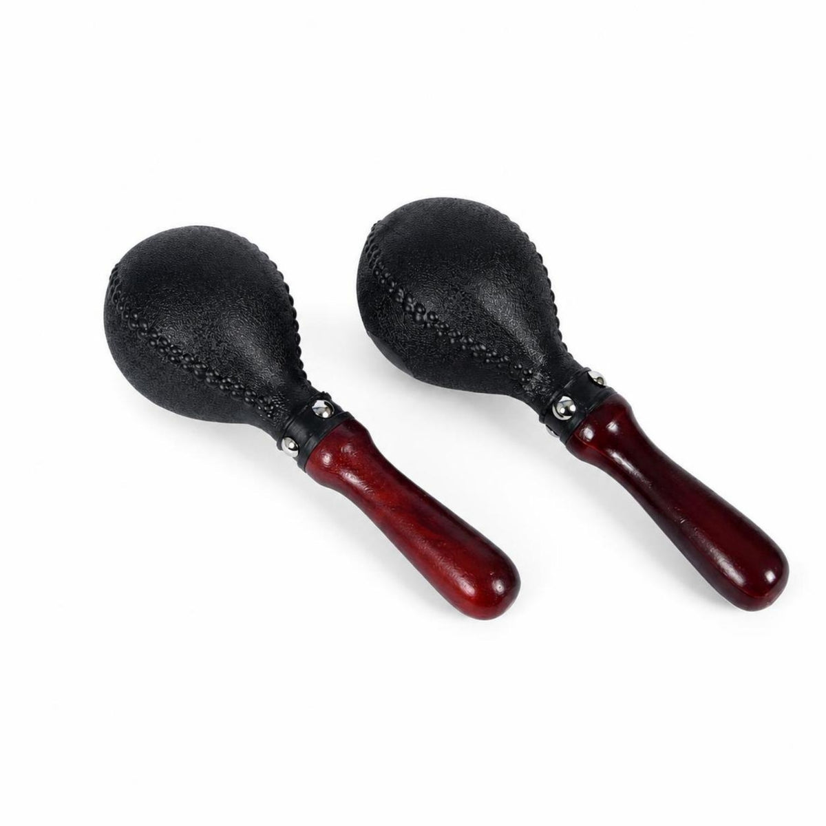 Polished Finish Percussion Maraca Tapered Handle Handheld Maraca Rounded Head Wooden Shaker Smooth