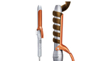 Ceramic Coating Curling Iron Anti-Scald Hair Curler with Clamp Adjustable Temperature Curling Wand Swivel Cord for Home Styling, Salon