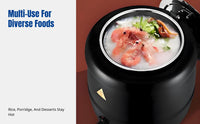 Electric Soup Kettle, Commercial Insulated Soup Pot, Stainless Steel, Buffet Restaurant, Temperature Control