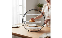 3-Tier Cake Stand Space-Saving 3 Tier Cake Stand Reusable Round Dessert Display Rack for Afternoon Tea