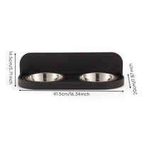 Pet Feeding Station with Stainless Steel Bowls Wall Mounted Pet Feeder