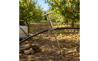 T-Handle Hose Guiding Stake Support Rings Hose Turning Tool Bent Base Silver Finish for Farm Spraying