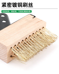 Long-Handled Weeding Brush with Wire Bristles for Garden and Courtyard Cleaning