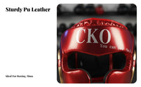Cheeks & Chin Protection Boxing Headgear Adjustable Fit Full Face Head Guard Shock Absorbing Spar Arena Head Guard Layered High Force Padding for Fighters, Combat Artists, Trainees, Muay Thai, Gym