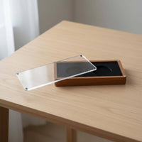 Double Coin Display Case Wood Finish Double Coin Presentation Box Visible Window