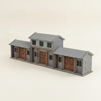 Siheyuan Model Traditional Courtyard House Model Cut Miniature Building Kit with Paint for Diorama Makers, Street Scene, Tabletop Display