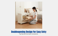Large Capacity Storage Box, Foldable Organizer, Flip Lid, Wheeled, for Bedroom and Home