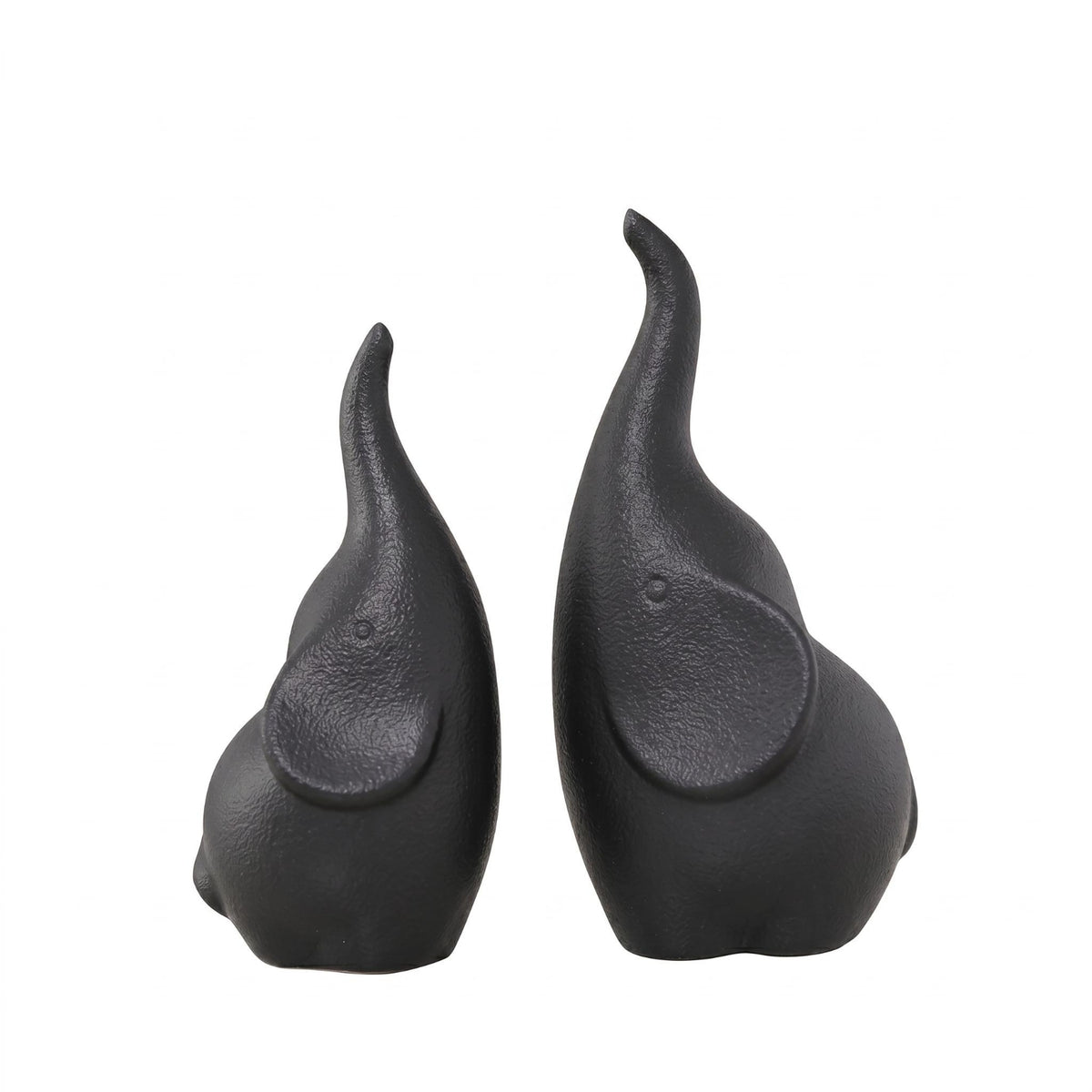 2 Pieces Glazed Elephant Pair Figurines Polished Ceramic Elephant Figurine Reflective Home Decor Matching