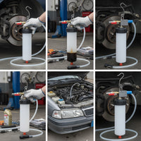 Transparent Brake Fluid Extractor Compact Pneumatic Fluid Extractor Handheld Oil Change Machine Wide Compatibility for Garage, Workshop
