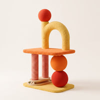 Cat Climber with Scratching Posts Small Cat Activity Center with Play Spheres Floor-Standing Furniture for Cats