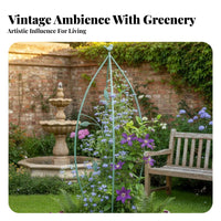 European design and aesthetic Obelisk Trellis Vintage Design avianTopped Obelisk Stake Distressed Finish Climbing Frame Sturdy assistance for Gardeners, Home Decorators, homeowners, Outdoor, Balcony, Patio, Potted Plants