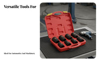8 Pieces High Rotational Force Performance 1 Inch Drive Deep Shock-Resistant Socket Set Heat-Treated 8 Piece Pneumatic Wrench Socket Set