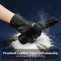 Fleece Lined Touchscreen Gloves Warm Cold Weather Cycling Gloves Windproof Wind-Resistant for Adults, Motorcycle Riding