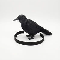 Wearable Crow Lightweight Crow with Elastic Strap Bird Prop with Shoulder Strap Lifelike Statue Mystical for Cosplayers