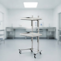 2-Tier Salon Trolley Mobile Beauty Trolley Space-Saving Salon Tray Cart for Hairstylists, Hair Salons