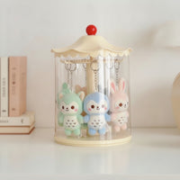 Rotatable Doll Display Case with Hanging Transparent Rotating Display Case Perfectly Clear Showcase Space-Saving for Hobbyists