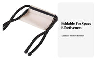 Padded Cross-Frame Stool Foldable Design Footrest Easy to Clean