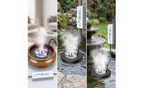 Stainless Steel High-Frequency Mist Maker 3-Head High-Frequency Fogger with LED Submersible Mist Maker with LED Lights Waterproof for Hobbyists, Gardeners, Pond, Fountain, Rockery, Aquarium