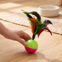 Interactive Tumbler Feather Cat Toy for Indoor Cats
