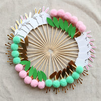 Easter Party Decoration Set Textile Material Bunny Veggie Garland Glitter Accents Happy Easter Cake Ter for Families, Teachers