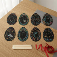 Easter Egg Etching Craft Set All-Inclusive Kit DIY Egg Hanging Decorations Party Favors DIY Easter Hanging Decorations for Children, Parties