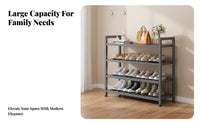 Easy Assembly Multi-Tier Shoe Rack Space-Saving Design Large Capacity Shoe Rack Stable Structure Strong Load-Bearing for Students, Apartment Dwellers, Families, Entryway, Dormitory, Hallway, Dorm Room