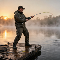 Telescopic Raft Fishing Rod Set with Sensitive Tip for Freshwater and Saltwater