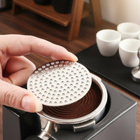 Double Layer Mesh Coffee Distribution Screen Even Extraction Brewing Accessory Food Grade for Baristas, Home Kitchen