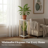 Floor-Standing 2-Tier Planter Rack Minimalist aesthetic Tiered Plant Stand Space-Saving Home Decoration adaptable Use for Homeowners, Apartment Dwellers, Office Workers, Living Room, Indoor, Balcony, Bedroom