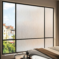 Window Film Privacy and Blackout Window Film for Home Office, Brushed Finish Window Tint for Bathroom, Reusable Glass Film with Customization