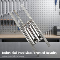 Knurled Grip Bottom Bracket Tap Holder Clamping Sections B and B Thread Repair Tool Hand Tightening Bottom Bracket Tapping Tool Polished Silver