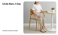 Stackable Design Molded Plastic Chair Integrated Armrests Molded Plastic Armchair Minimalist Design Household Furniture Easy to Clean for Interior Designers, Event Planners, Restaurant, Dining Room, Kitchen, Balcony
